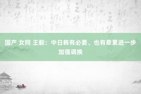 国产 女同 王毅：中日韩有必要、也有牵累进一步加强调换